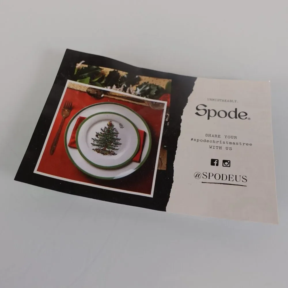 Spode Christmas Tree Teacup and Saucer Set 7 Ounce Made in England New in Box